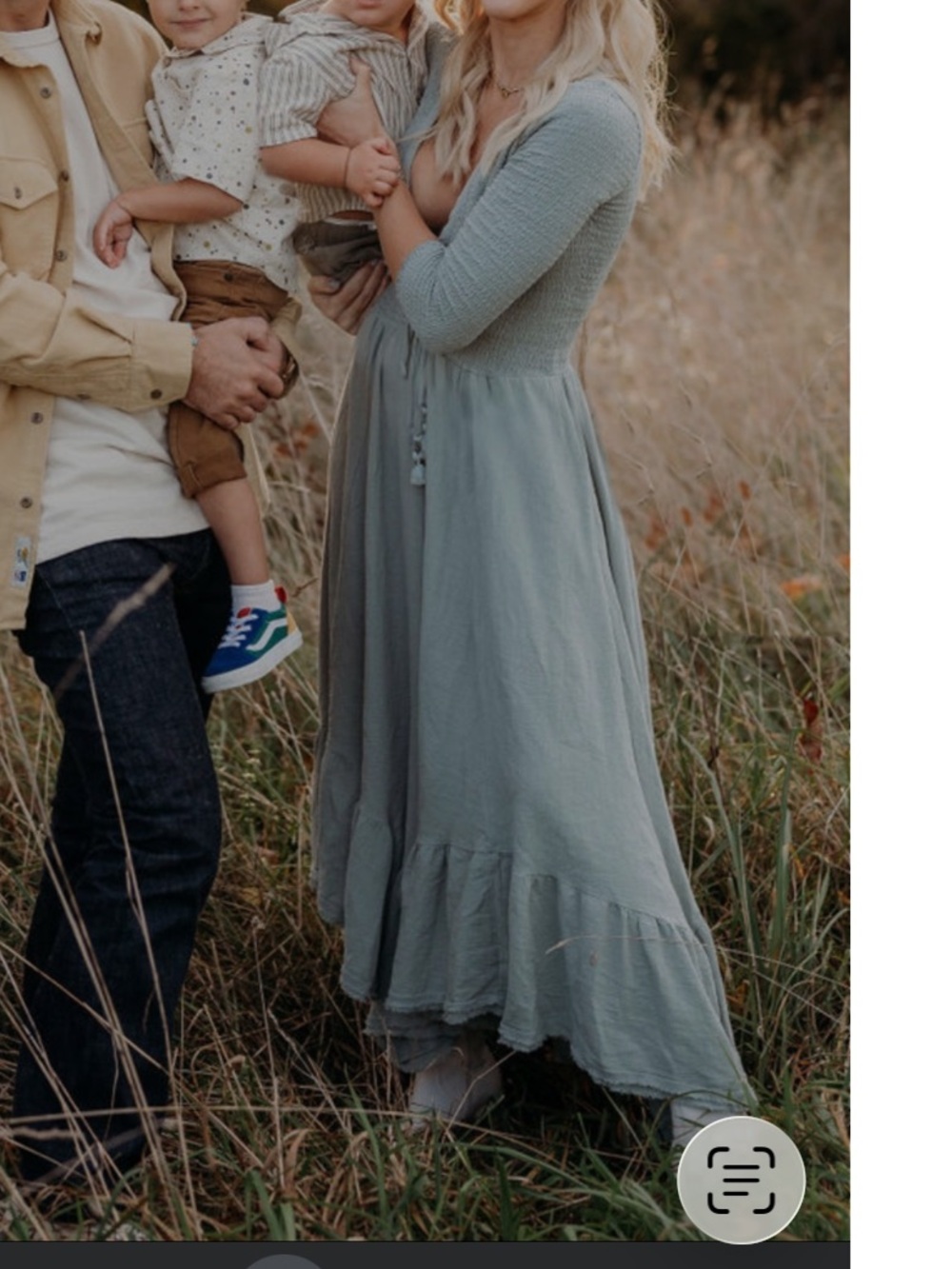 Free People Sage Green Long Sleeve Maxi Dress